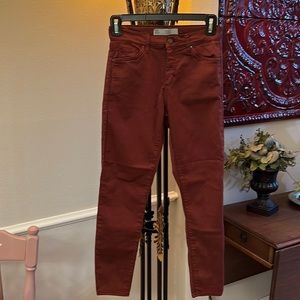 Straight leg pants deep reddish brown